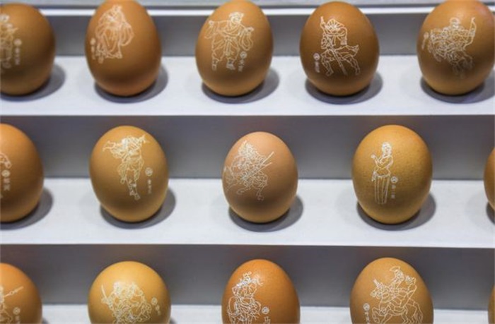 鸡蛋壳激光打标案例图片 鸡蛋表面激光打标案例